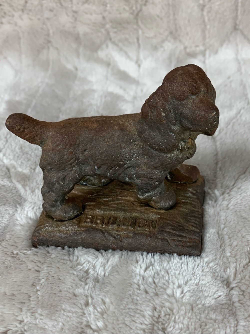 Vintage Brillion Iron Works Cocker Spaniel Cast Iron Figure Collectible Souvenir